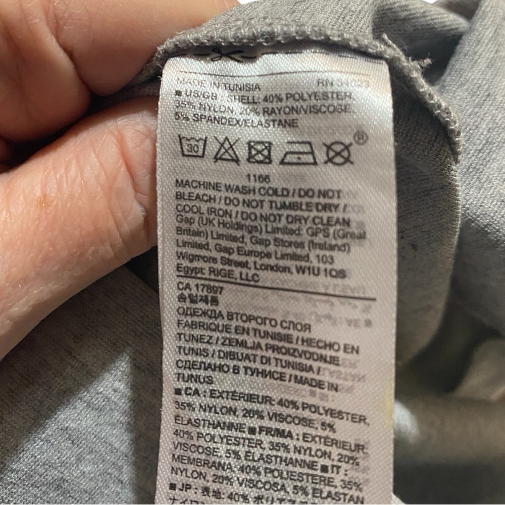 Banana Republic Gray Flutter Sleeve Shift Dress Size 2 - Picture 7 of 7